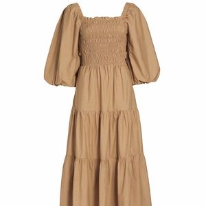 Sea New York Puff Sleeve Smocked Dress